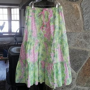 reposh // Vintage Lilly Pulitzer Maxi Giraffe Print skirt